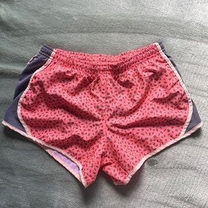 Girls large pink and gray nike shorts